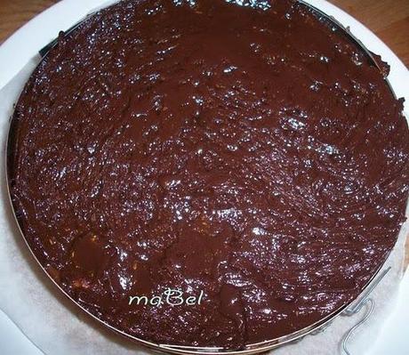 Pastel  mousse de banana y chocolate sin hornear