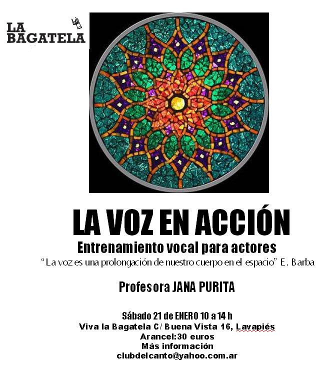 LA VOZ EN ACCIÓN Entrenamiento vocal para actores
