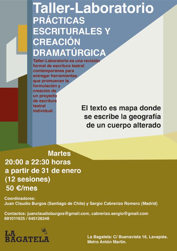 Laboratorio Prácticas Escriturales y Creación dramatúrgica 2012