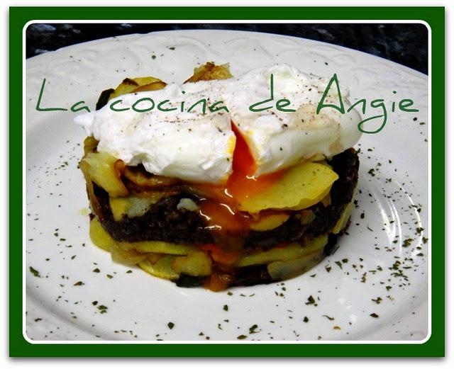 TIMBAL DE PATATA Y MORCILLA