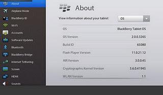 BlackBerry Playbook OS 2.0