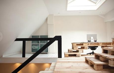 ¡Una oficina hecha con palets! 3