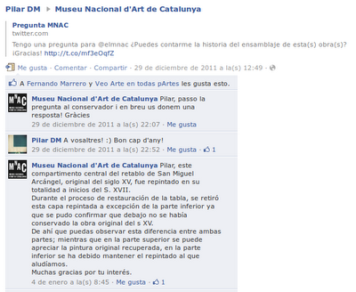 Interacción de los museos en las redes sociales: prueba @elMNAC
