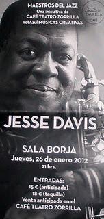 Jesse Davis actuará en al sala Borja de Valladolid el próximo 26 de enero
