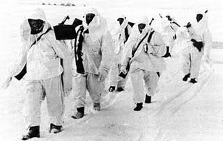 Los esquiadores de la División Azul inician su odisea a través del Lago Ilmen - 10/01/1942.