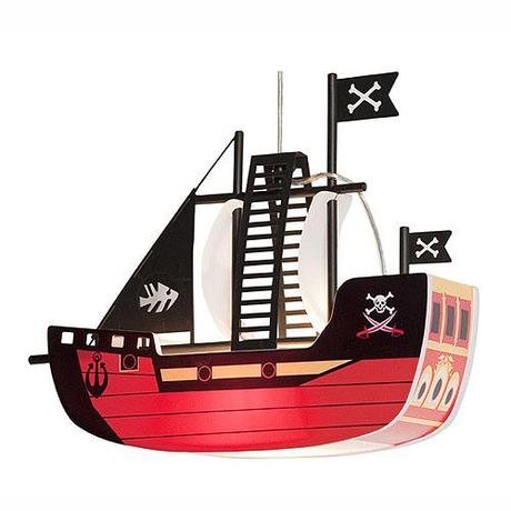 Lámpara barco pirata para la habitación infantil
