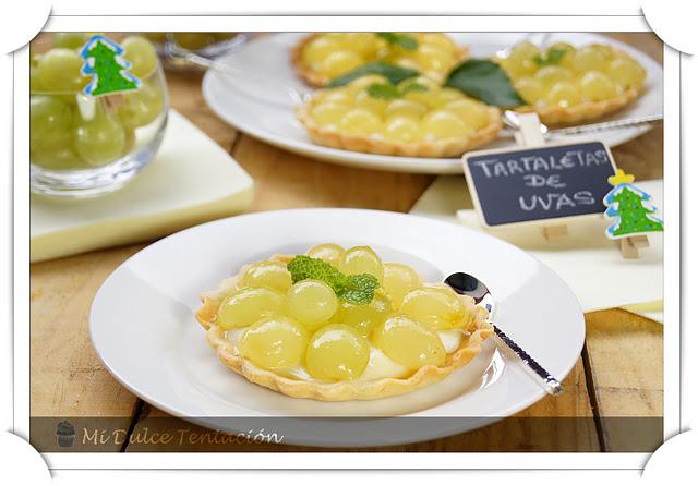 Tartaletas de Crema y Uvas