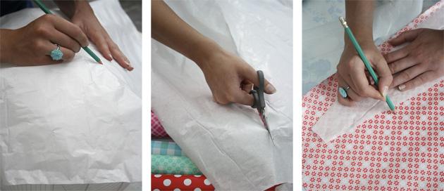 Diy: Forrar una lámpara al estilo pachtwork con papel de regalo