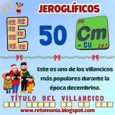 Navidad, Matenavidad, Retos matemáticos, Desafíos matemáticos, Problemas matemáticos, Problemas de ingenio, Retos visuales, Retos mentales, Retos virales, Jeroglíficos, Jeroglíficos escolares, Jeroglíficos navideños
