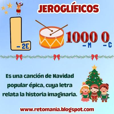 Navidad, Matenavidad, Retos matemáticos, Desafíos matemáticos, Problemas matemáticos, Problemas de ingenio, Retos visuales, Retos mentales, Retos virales, Jeroglíficos, Jeroglíficos escolares, Jeroglíficos navideños