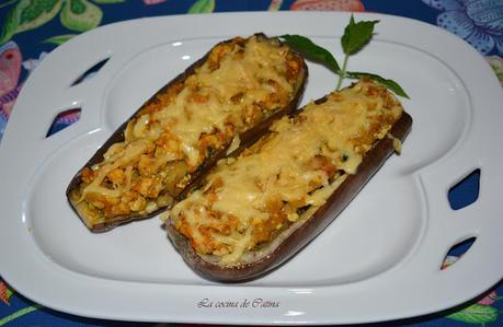 Berenjenas rellenas con gambas Berenjenas rellenas con gambas