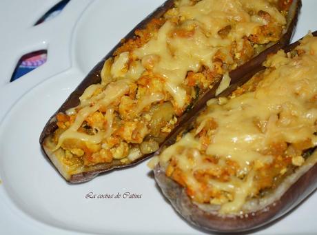 Berenjenas rellenas con gambas Berenjenas rellenas con gambas