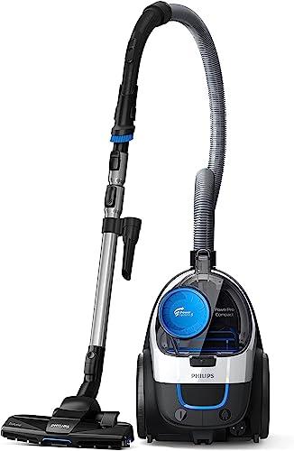 Philips PowerPro Compact Serie 3000 Aspirador de Mano sin Bolsa, Potente Motor de 900 W, con Depósito, Filtro HEPA Allergy H13 & Boquilla TriActive (FC9332/09)