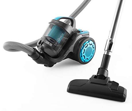 Orbegozo Ap 8030 - Aspirador Ciclónico Sin Bolsa, Filtro Hepa, Depósito 2 L, Potencia Regulable Electrónicamente, 800 W, Color Negro Y Azul