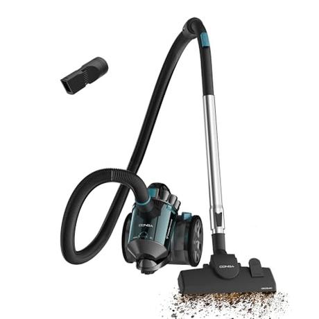 Cecotec Aspirador de Trineo de 2 L Sin Bolsa Conga Rockstar Multicyclonic Compact X-Treme. 800 W, Ultraligero y Compacto, 20 kPa, Radio de Acción 6,2m, Accesorio 2 en 1 para Muebles y Esquinas