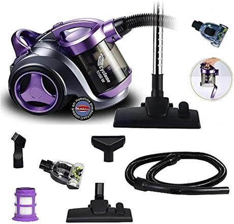 MAXELLPOWER ASPIRADORA SIN Bolsa Sistema CICLÓNICO 1000W DEPOSITO 3L Filtro HEPA Boquilla Animales Pelo Mascotas 4 Accesorios INCLUIDOS Aspirador Potente MP-1000