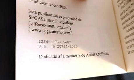 Adolfo Quibus dedicatoria
