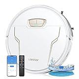 Robot Aspirador y Fregasuelos, 4000Pa Aspirador Robot, Carga automática, 150 Minutos de batería de Larga duración, App o Mando a Distancia, Compatible con Alexa, para Pelo de Mascotas (Evol 3s)