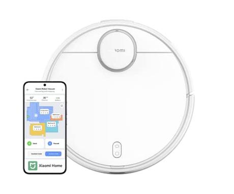 Xiaomi Robot Vacuum S12 - Robot Aspirador y fregasuelos con Sistema Inteligente de navegación láser (LDS), succión de 4000 Pa, rutas de Limpieza en Zigzag, Blanco