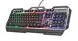 Trust Gaming GXT 856 Torac Teclado Gaming con Placa Superior Metálica e Iluminación