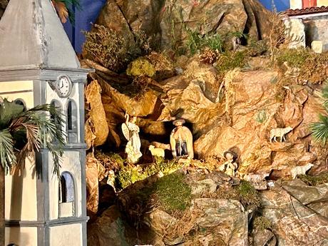 El Belén popular canario en la sala del Apeadero del Ayuntamiento.