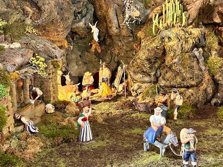 El Belén popular canario en la sala del Apeadero del Ayuntamiento.