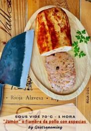 “Jamón” o fiambre de pollo con especias (sous vide)