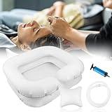 Lavacabezas Portatil para Casa, Lavacabezas Hinchable Portátil para Casa, Champú Hinchable para Lavabo,Lavabo Inflable para el Cabello Ancianos Heridos Embarazadas Lavar el Cabello