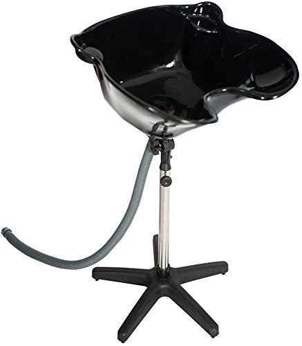 Lavacabezas Portátil Independiente para Peluquería con Ángulo y Altura Regulable, Lavabo Portátil… (Negro)
