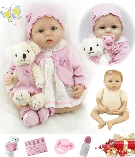 El Mejor 10 reborn niña de 2024: La Elección de los Especialistas ZIYIUI Muñecas Reborn 22 Pulgadas 55cm Bebés Reborn Reales Silicona Blanda de Vinilo Recién Nacido Realista Bebé Reborn niña Hecha a Mano Regalo de cumpleaños para niños