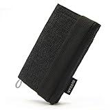 GUGGIARI® Tarjetero para Tarjetas de Crédito - Mini Cartera Anti RFID para Hombre - Billetera Ligera y Compacta - Billetes, Tarjetas, Llaves estarán Seguras en la Cartera Antirrobo(Carbon)