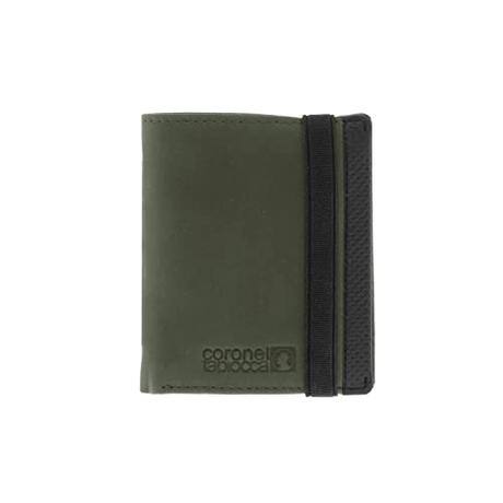 Coronel Tapiocca Cartera Aladino Kaki Hombre Adolescente con Compartimentos Billetes, Bolsillo y Ranuras Tarjetas