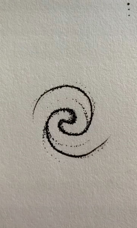 Una espiral fucsia