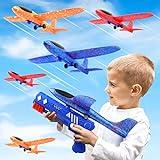 YIMORE Avion Juguete, Juguetes Regalo 5 6 7 8 10 Niños años, Paquete de 3 Juguetes para Exteriores de Avión de Espuma de Poliestireno, 2 Modos de Vuelo, Juego Aire Libre Jardín