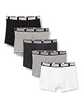 PUMA Basic Men's Boxers (5 Pack) Boxer Slip, Multicolor (White/Black/Grey), M (Pack de 5) para Hombre