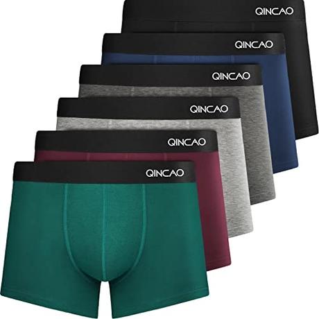 QINCAO Calzoncillos bóxer para hombre, paquete de 6 unidades, retro, algodón, S, M, L, XL, XXL, XXXL, multicolor, XL