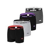 Umbro Calzoncillo Ropa Interior Hombre Algodón Liso (Paquete de 4)