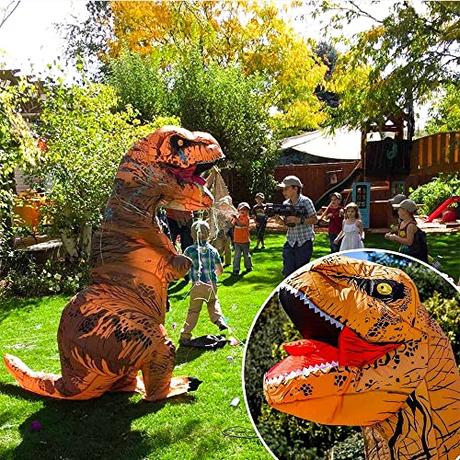 Disfraz Hinchable XXL T-Rex para Niños | Talla 120 a 150cm | Disfraz de Dinosaurio | Fabricado en Poliéster de Alta Resistencia | Sistema Hinchable Incluido | OriginalCup®