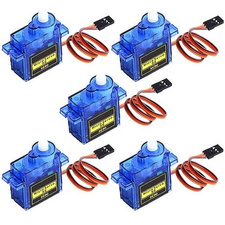 owootecc Micro Servo Motor SG90 9g Robot RC Controles del Barco del Aeroplano del Helicóptero Mini Servo (5pcs SG90)