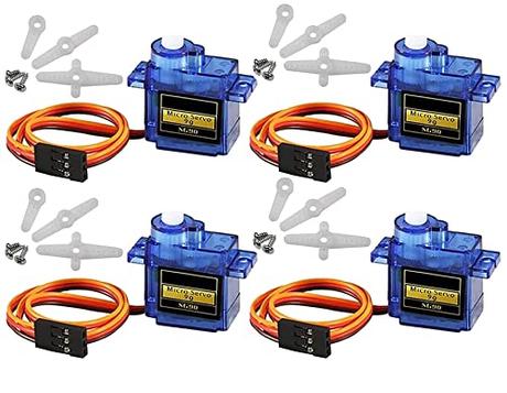 HUAZIZ 4 Pcs Micro Servo Avión Servo Helicóptero Servo SG90 9 g Mini Micro Servo para RC Helicóptero Avión Vehículo Automóvil Modelos de Barco