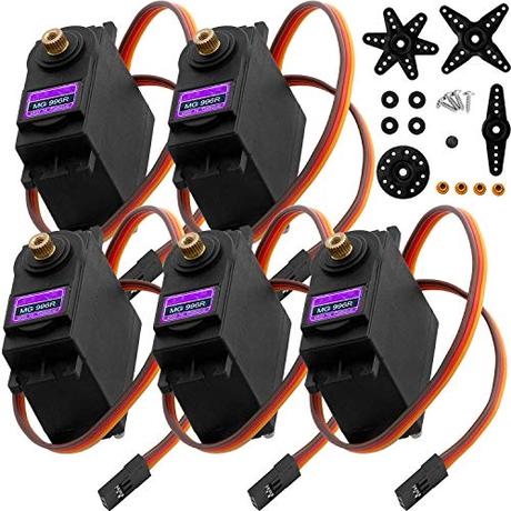 AZDelivery MG996R Micro Digital Servo Motor con Engranaje metálico para RC Robot Avión Helicóptero Compatible con Arduino con E-Book Incluido!