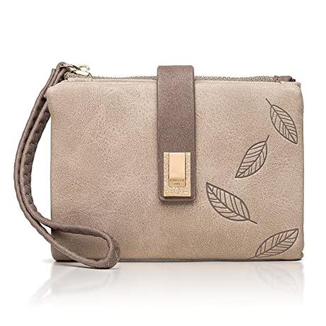 DANXIAN Monedero Mujer, Cartera Mujer 100% Cuero Vegano, Cartera Pequeña Mujer Cartera Pequeña Suave Cómoda y Dulce con Muchas Ranuras para Tarjetas