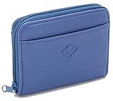 Van Der Rich ® - Pequeño Monedero con Llavero de Piel Pequeño - Mujer (Azul)