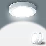 Yexati Pack 2x Panel LED Circular 15W 1800LM, Plafon Superficie LED Redondo 6500K Color Blanco Frío, Driver Incluido. IP44 Angulo 120 para Dormitorio Cocina Salon Baño Comedor Pasillo 170 * 28Hmm