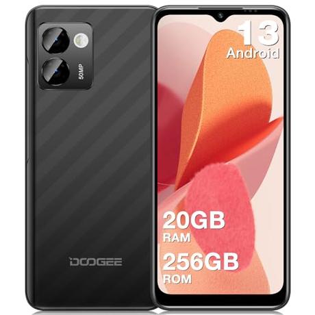 DOOGEE N50PRO Telefonos Moviles Libres Android 13, 20GB RAM+256GB ROM, Octa Core, 50MP AI Cámara, 4200mAh Batería 18W, 6,52 Pulgadas HD+, 1TB SD Smartphone Widevine L1, Huella Dactilar/GPS/WIFI-2023