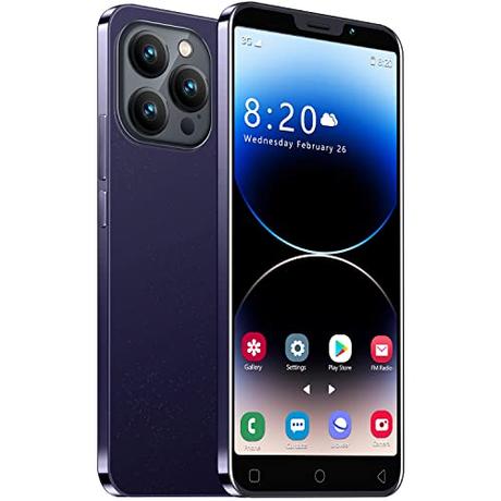 JtQtJ Teléfono Móvil Barato, 5.0'' Android 9.0 Smartphone, Doble Tarjeta, Doble cámara, 16GB ROM (Ampliable a 128GB), 3000mAh batería, Teléfono Móvil de Red 3G (i14Pro-Purple)