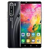 HyRich Teléfonos Móviles Baratos ，Desbloqueados sin SIM, Teléfono Inteligente 5.0 Pulgadas 3G Android, Cámaras Duales SIM Duales, WiFi, Bluetooth, GPS, Teléfonos Celulares (Note 80 - Black)