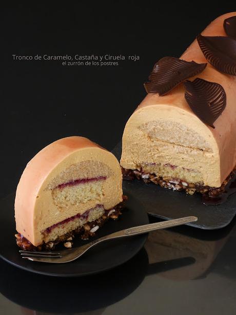 Tronco de Caramelo, Castaña y Ciruela Roja