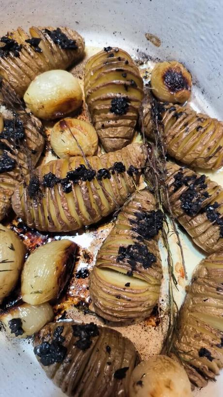 Patatas Princesa Amandine al horno con cebollitas Patatas Princesa Amandine al horno con cebollitas