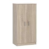 Habitdesign Mueble Zapatero Dos Puertas, Mueble Auxiliar, Modelo Basic, Acabado en Roble Canadian, Medidas: 55 cm (Ancho) x 108 cm (Alto) x 36 cm (Fondo)